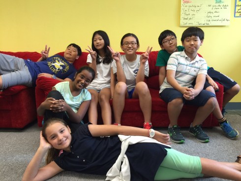 August 14, 2015 - Human Jelly Kings: Yejune aka Ted, Praseedha, Seohyeon, Hyeonjoo, ChanWoo, Chanmin and Sophia (Photo by Mr. Martin)